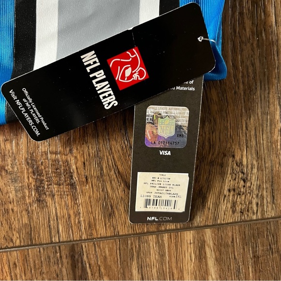 NWT Detroit Lions Men’s Pro Line Officially Licensed BlankJersey Blue Size 2XL B - Picture 6 of 11